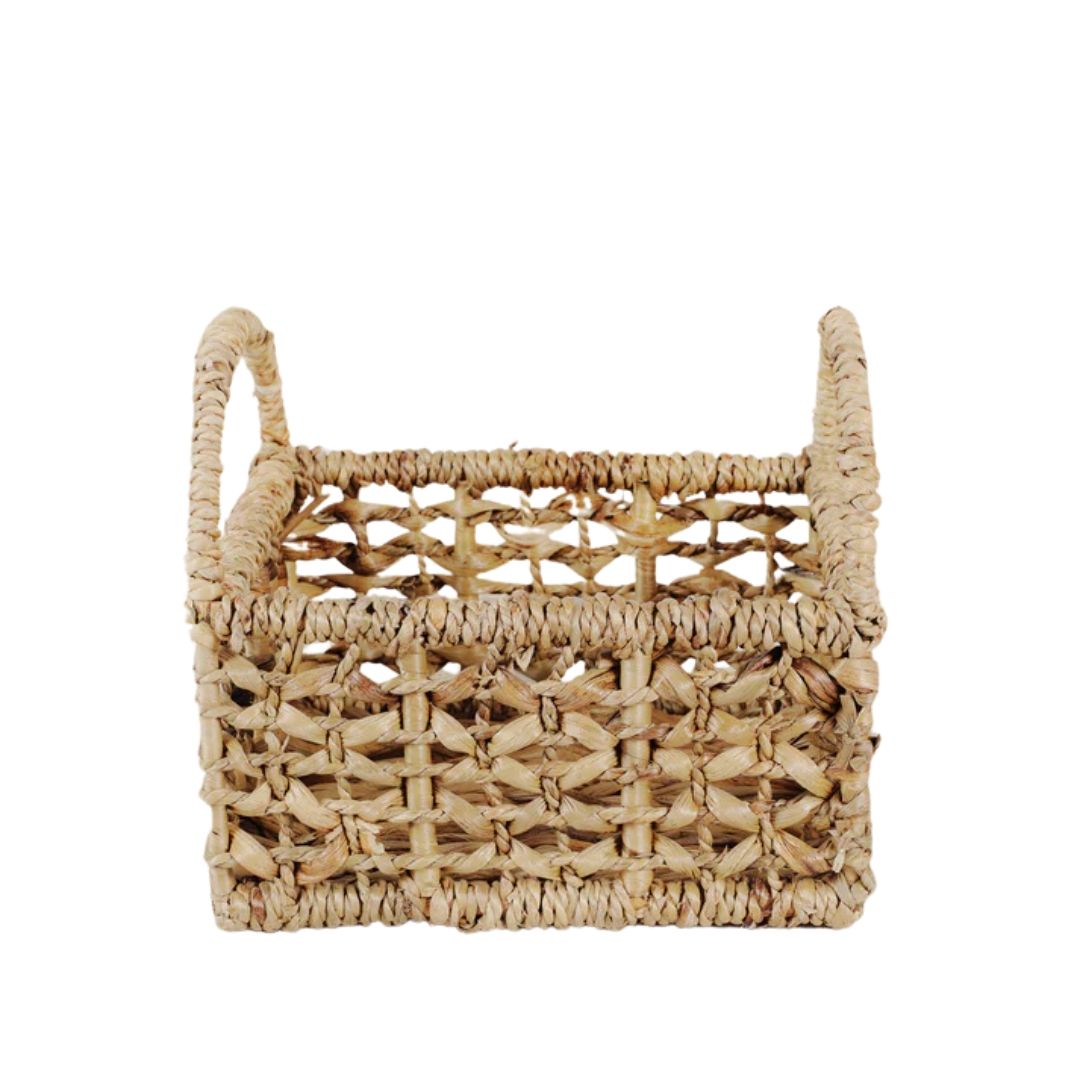 Handmade Flower Weaved Basket Eco Friendly Bamboo